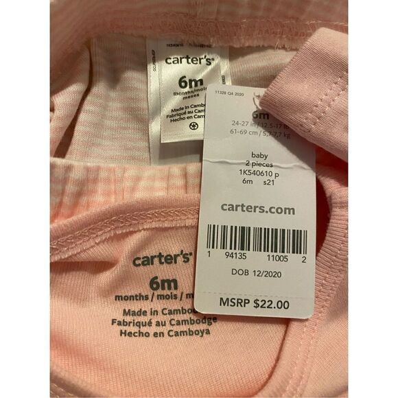 CARTER’S BABY GIRL 6M 2-PIECE EASTER SET - Picture 10 of 10